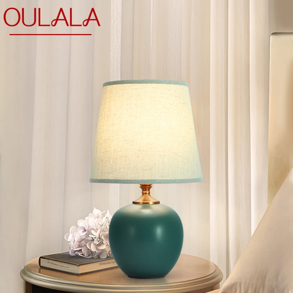 ULANI Touch Dimmer Table Lamp Contemporary Ceramic Desk Light Decorative for Home Bedroom