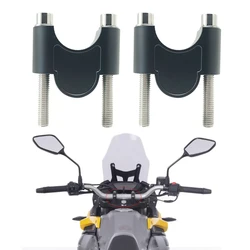 Adaptador de extensión de elevación de abrazadera de barra de mango de montaje elevador de manillar negro plateado apto para motocicleta VOGE 300 RALLY 300 GY RALLY300