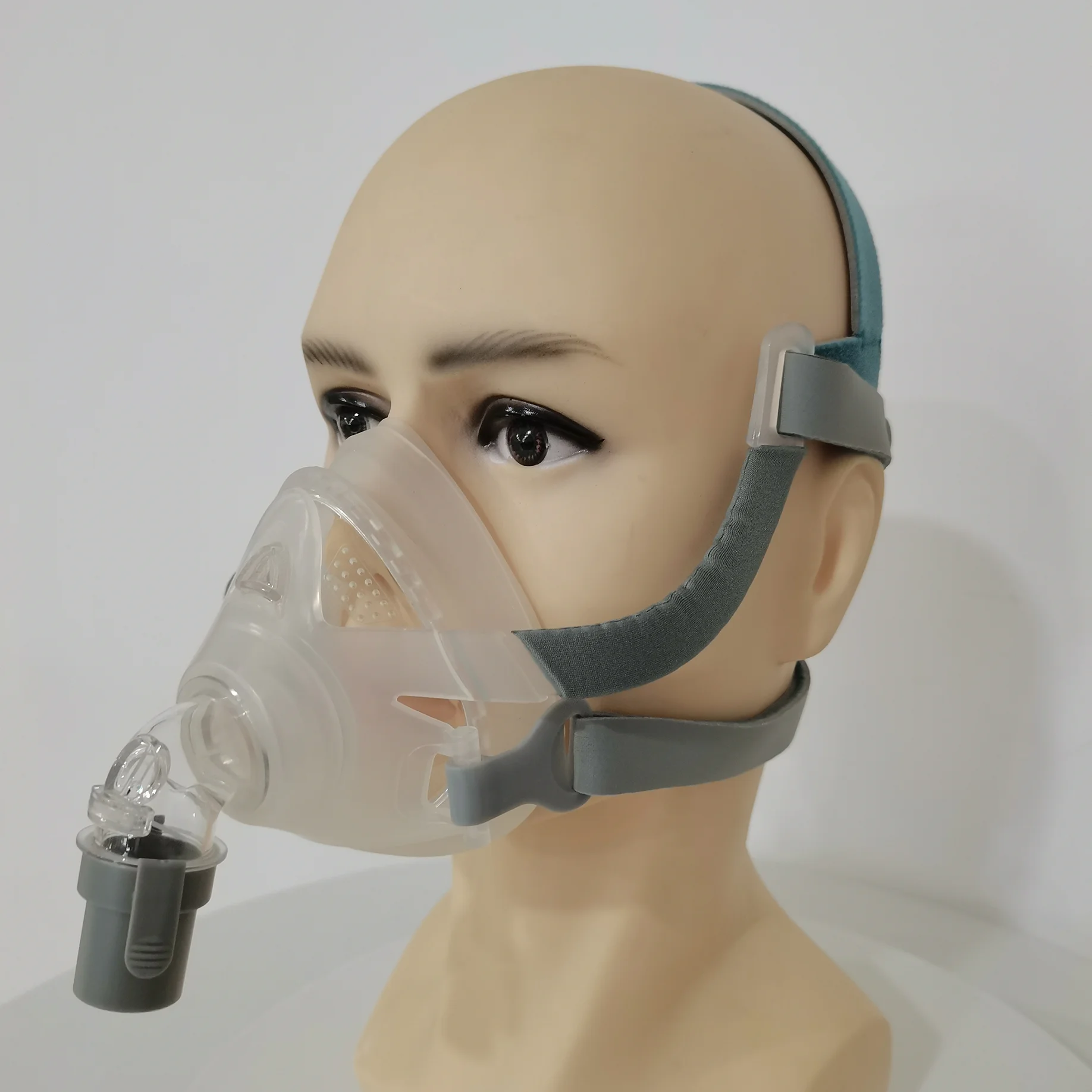 Full Face Mask Kit, Assembly Kit Includes Headgear, Frame, Double Silicone Cushion and Elbows,CPAP/Sleeping and Snoring Supplies