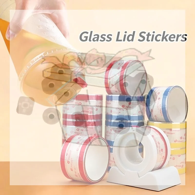 【CC】Individual Sticker Seals Bubble Tea Cup Sealing Stickers 360/460 Sheets Per Pack Preventing Spills And Ensuring A Tight Seal