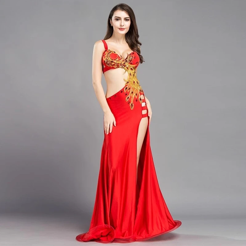 

Customized Belly Dance Costume Set Female Practice Performance Eastern Dance Dress Fairy Style Sexy Dress Exotic Dancewear