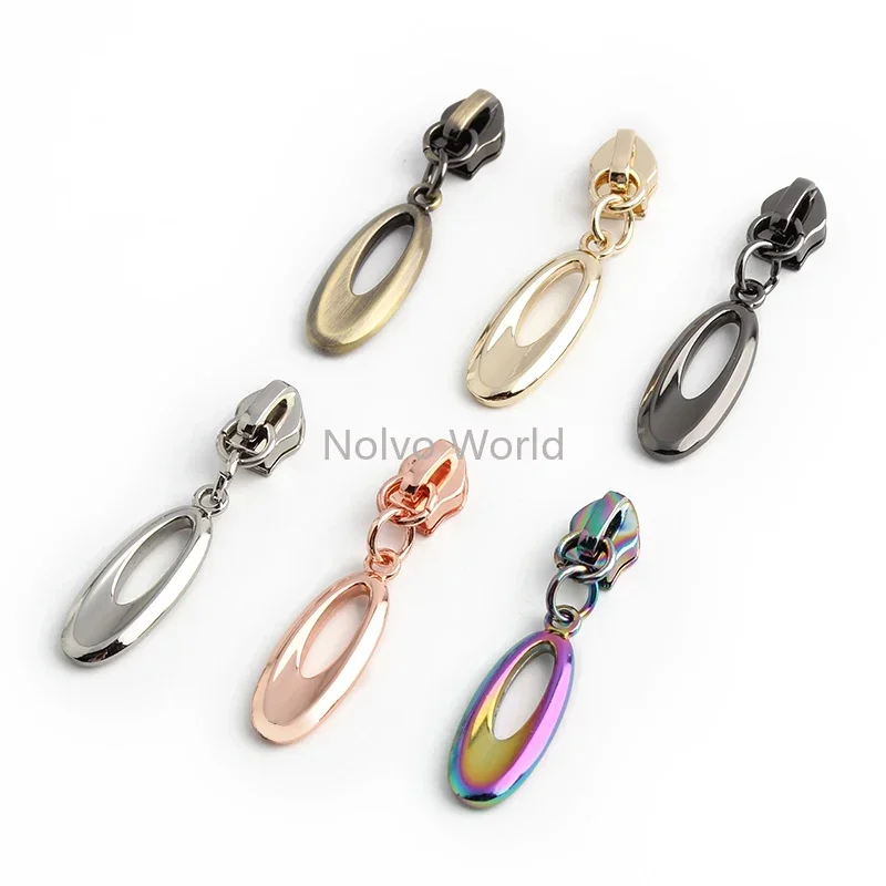 45x13MM 5# Nylon Metal Zipper Sliders Head For Garment Cloth Purse Bags Pull Tab Buckle Repair Kit DIY Sewing Craft Accessories