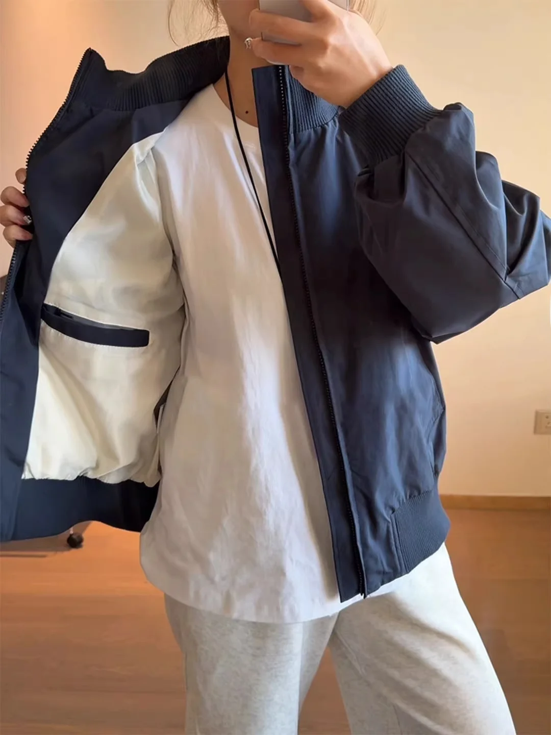 

Cleanfit Blue ort Wide Men's down Cotton Jaet Stand Collar Baseball Jersey Coat Warmth Casual Sle Zipper Closure Outerwear