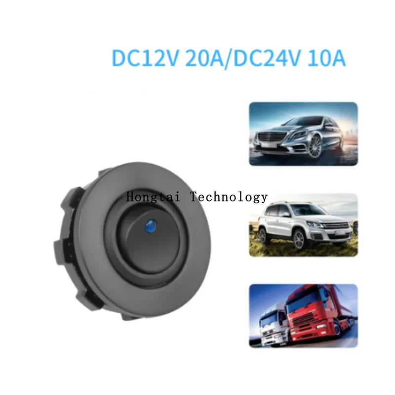 12-24V 10A Car Rocker Switch LED Circular Switch USB Charger Combination Panel Retrofit Car RV Marine Motorcycle