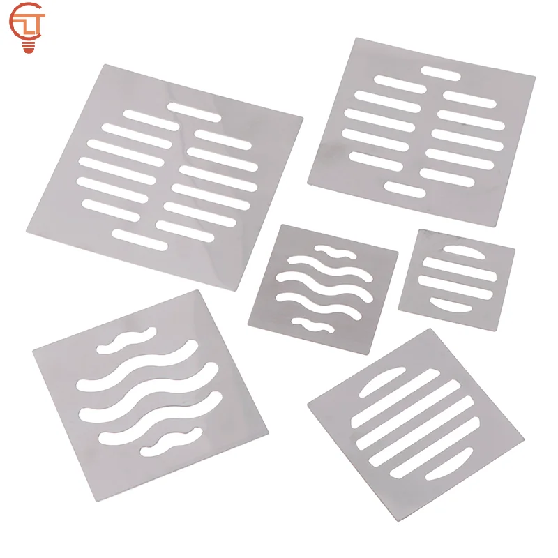 Stainless Steel Floor Drains Net Cover Square Drain Hole Shower Hair Catcher Filter Stopper Kitchen Bathroom Hardware Parts view 2