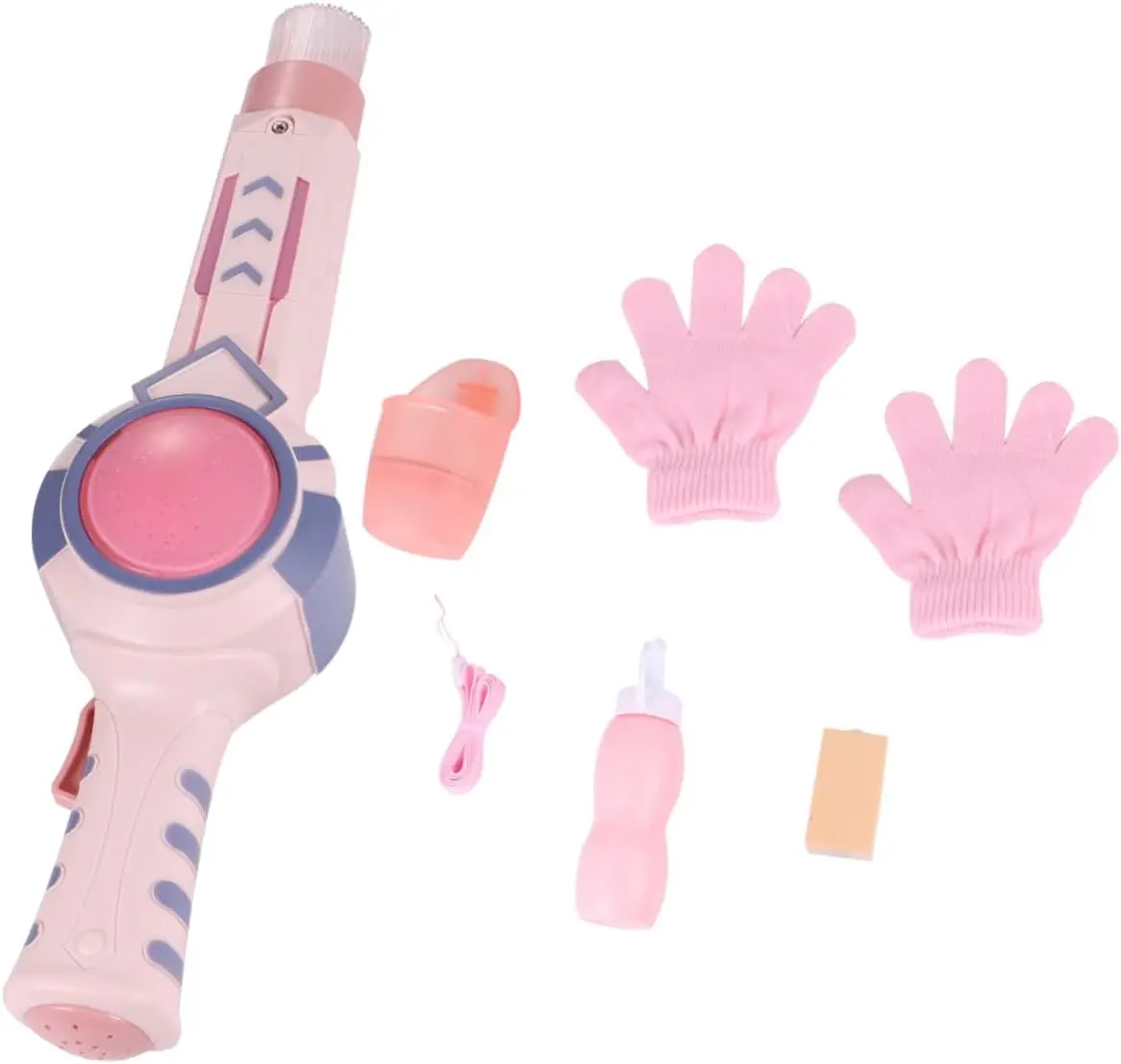 Bubble Machine Bubble Machine for Automatic Bubble Maker Bubble Blower Elastic Smoke Bubble Machine Bubble Maker Pink