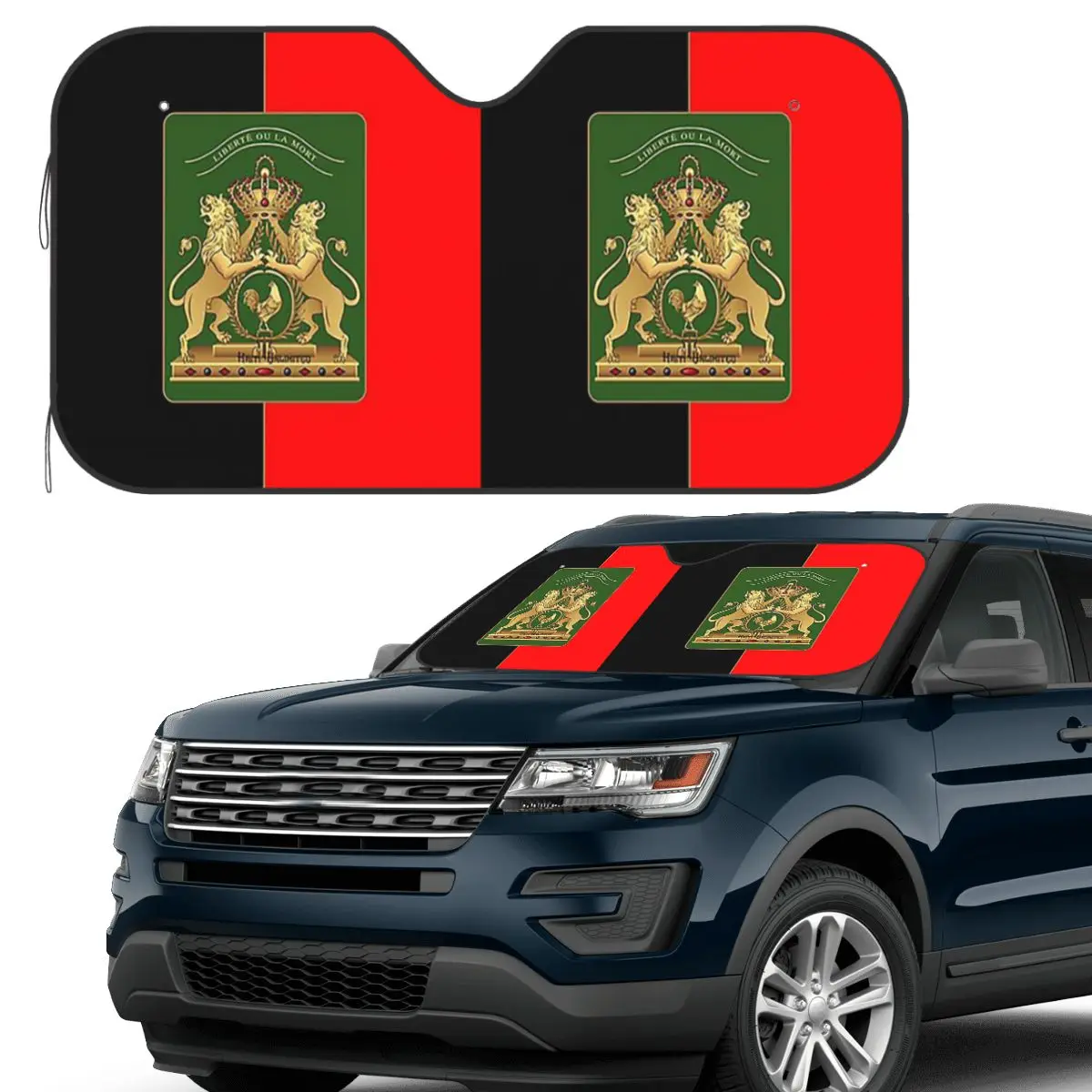 

Haitian Independence Flag Sunshade Windscreen Car Front Windshield Window Sun Visor Accessories Covers