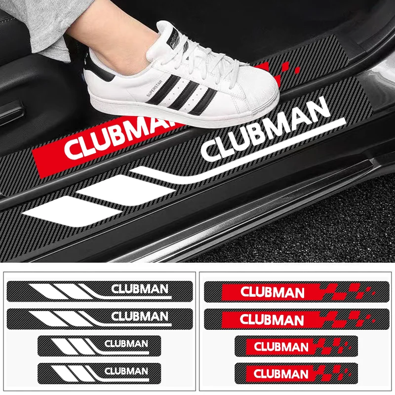 4 шт., Защитная Наклейка на порог двери автомобиля, пленка против царапин для MINI Clubman 2008 2013 2014 2016 2020 2022, Модифицированная наклейка