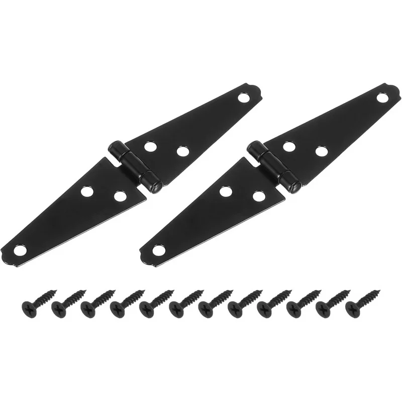 

2 шт. петли для ремня, 3-дюймовые дверные петли для сарая, сверхмощная петля для ворот, тройник с винтами, деревянные заборы, двор