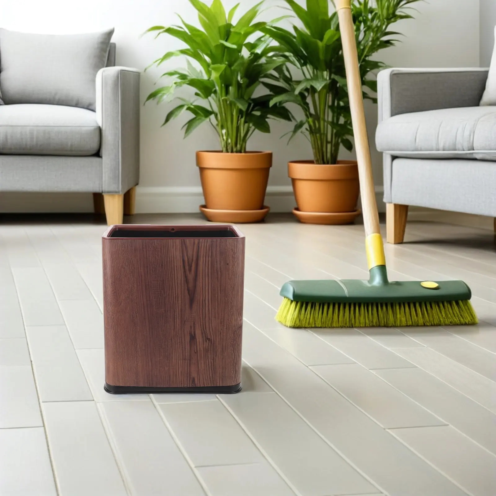 

Узкое мусорное ведро под дерево, винтажное, имитация пластика, 12x11x7, напольная корзина для мусора, для кухни, ванной, отеля, для узких пространств