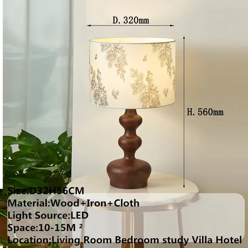 ELARA Contemporary Table Lamp Retro Creativity Living Room Study Villa Hotel Bedroom LED Bedside Desk Light