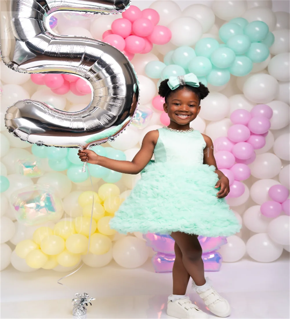 robe-de-demoiselle-d'honneur-elegante-pour-fille-africaine-avec-decoration-argentee-longueur-genou-sans-manches-detail-nœud-pour-anniversaire-et-banquet-d'enfants