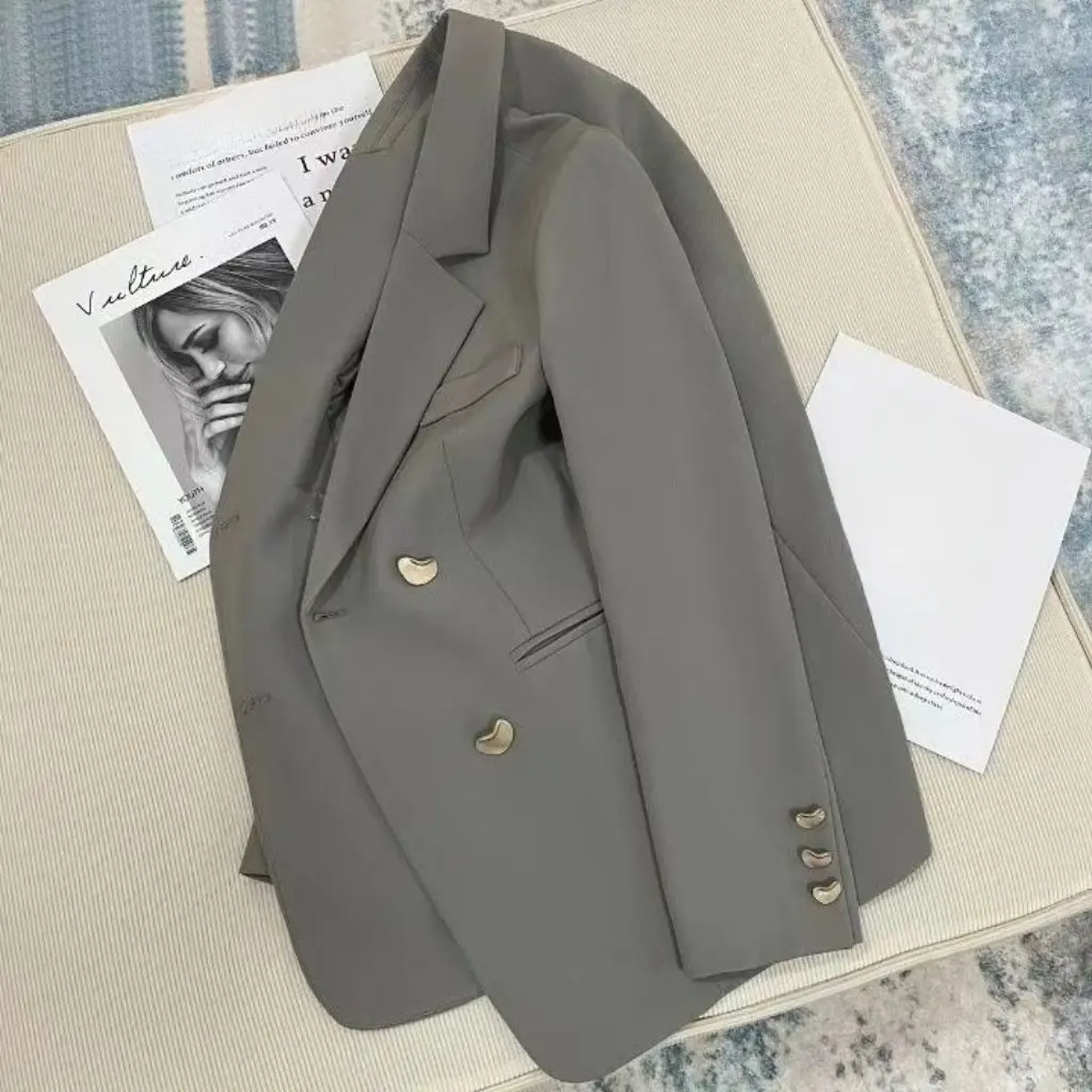 

Women's High-Grade Brown Suit Jacket Slimming Elegant Casual Style for Spring And Autumn Small Age-Reducing Fashion