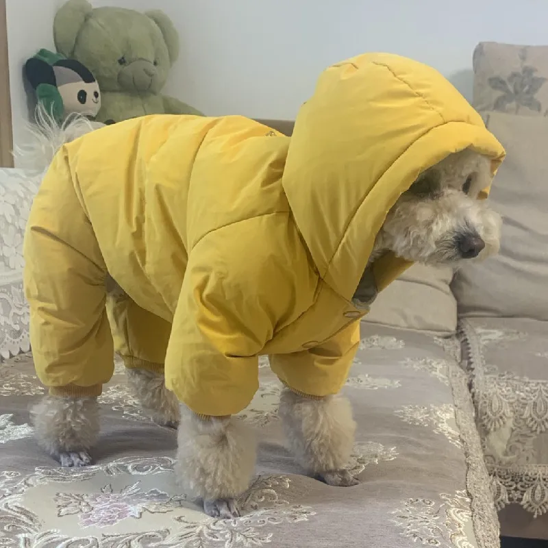 Imagem -04 - Cão para Baixo Cabolsa de Inverno Roupas de Cachorro Macacão Roupa Filhote de Cachorro Pequeno Cachorro Traje Yorkshire Pomeranian Poodle Schnauzer Roupas