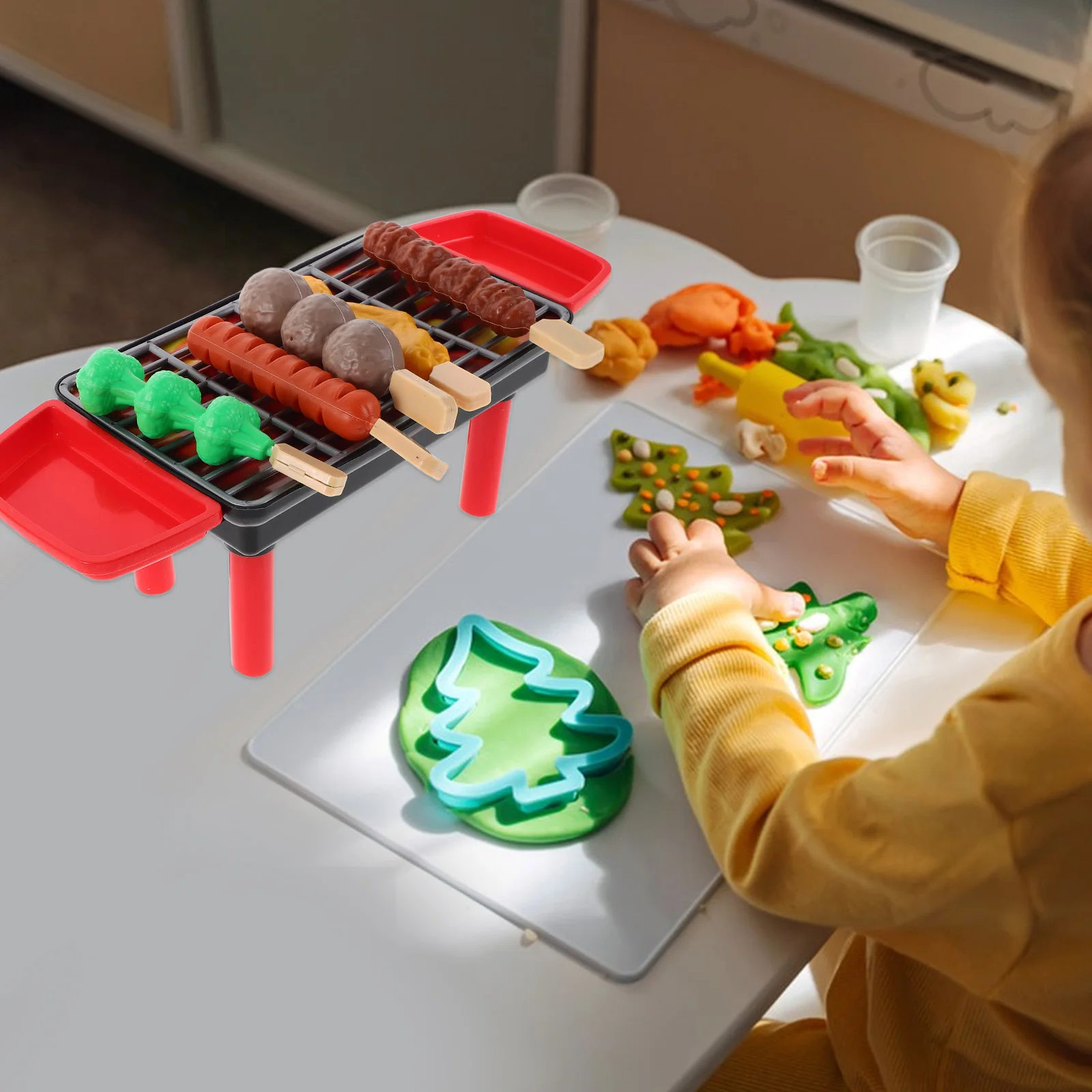 

20pcs Children BBQ Toys Realistic Food Kitchen Playset Pretend Cooking Toddler Skill Development Games Toy Appliances