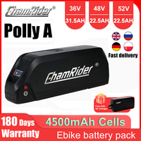 Chamrider Polly A 48V Downtube Battery 36V Ebike Battery 31AH Electric Bicycle Battery 22.5AH 50A BMS 21700 cell