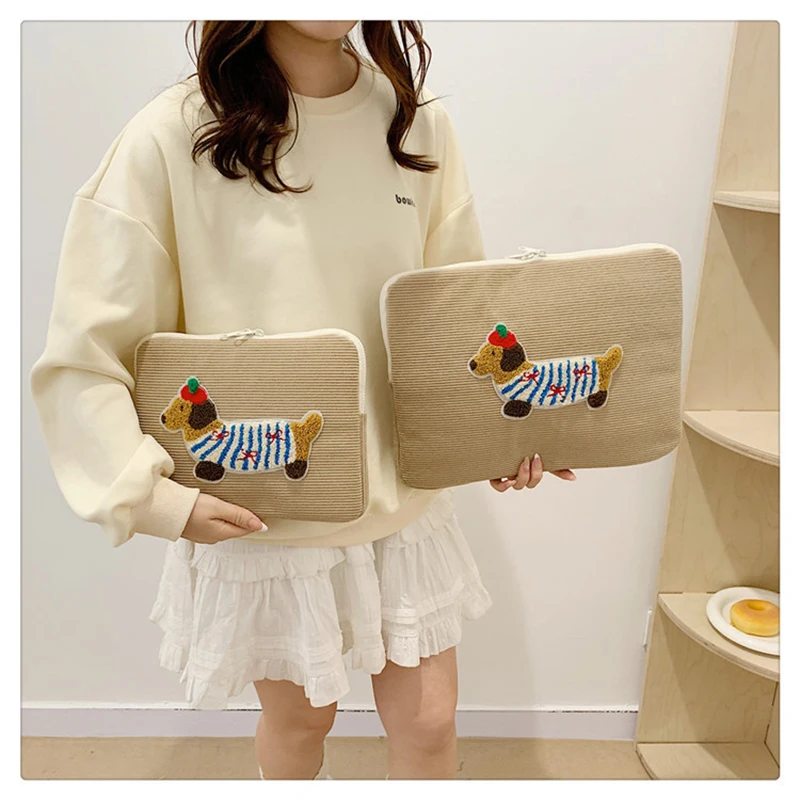 Computer Accessories Ins Cute Laptop Sleeves 13.3 14 15 15.6 Inch Cover For Macbook Air13.6 Pro16 Ipad 11 Shockproof Pouch Bag