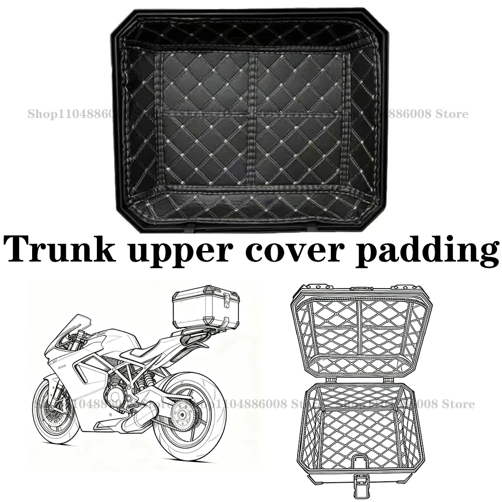 

36L 45L 55L 65L Trunk upper cover padding motorcycle Tail top box padding compartment storage compartment padding PU leather