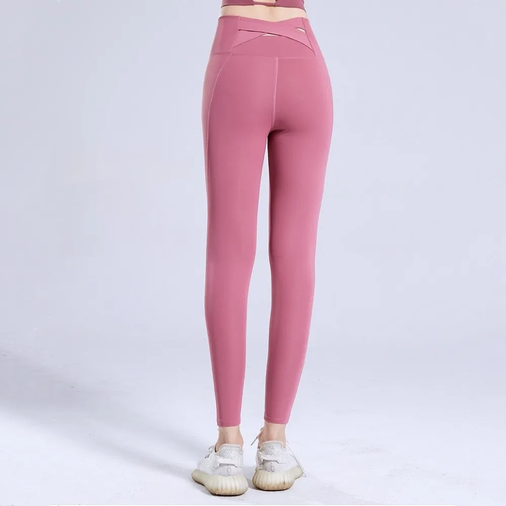 Tight Hip Lift Yoga Pants Breathable Peach Butt Yoga Leggings Body Lifting Seamless Tummy Control Pilates Pants Jogging