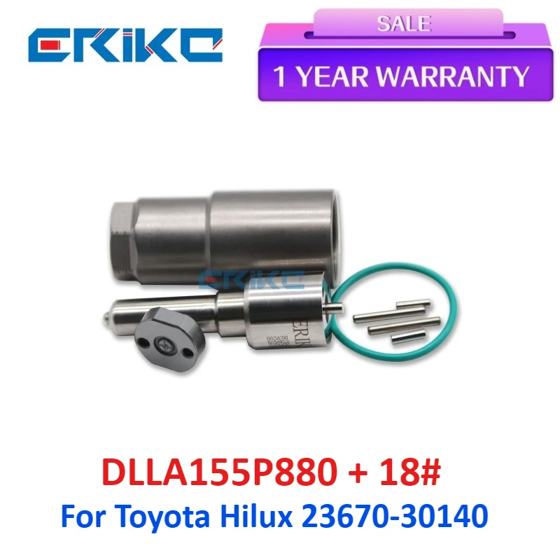BOCAL DLLA155P880 093400-8800 18 #   Kits comuns do bocal da injeção do trilho da placa do orifício da válvula para Toyota Hilux 23670-30140