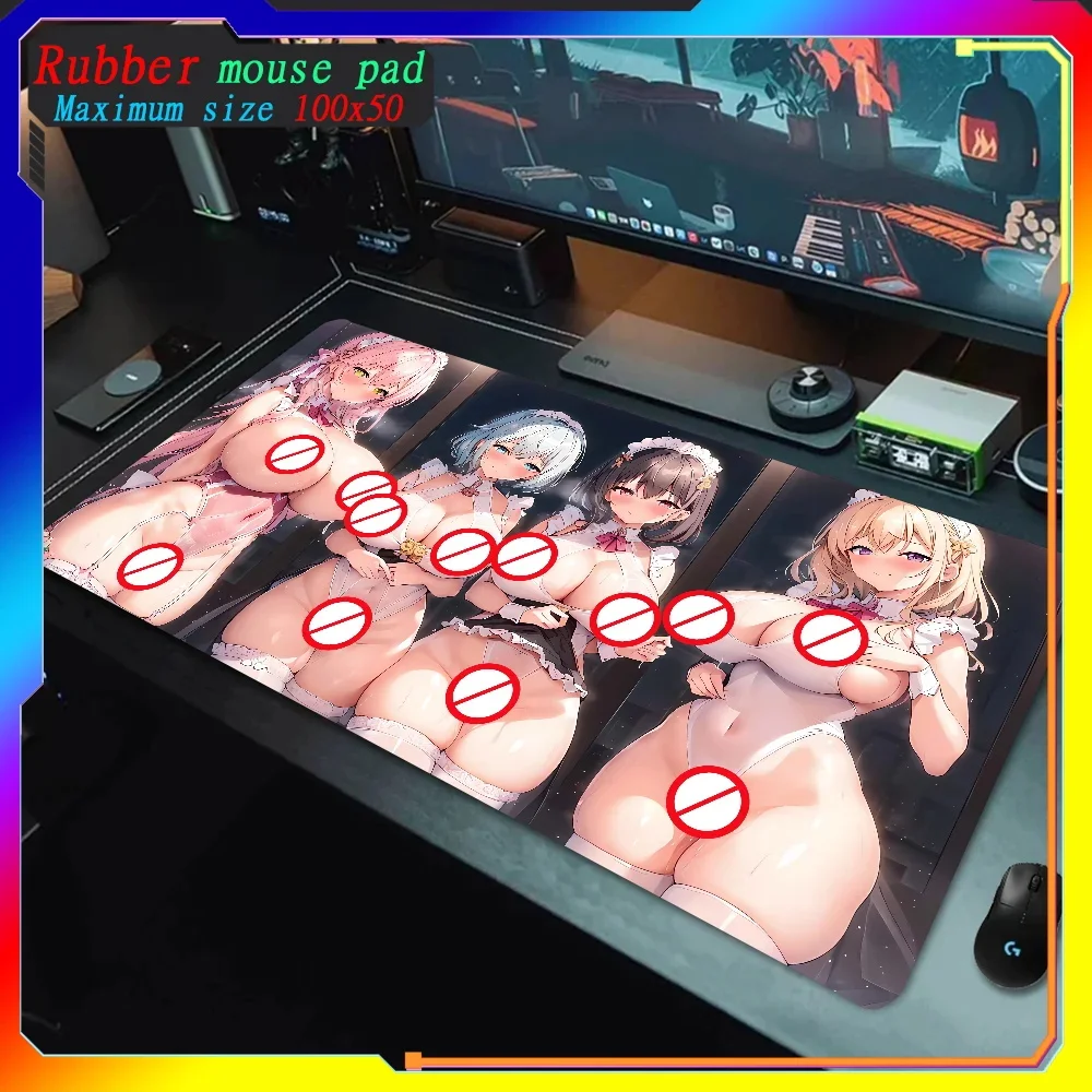 Hentai Sexual nudity big breasts high-definition personality printing Waifu Pad Rug Cushion Desktop Large Sexy game Girl Big Pad