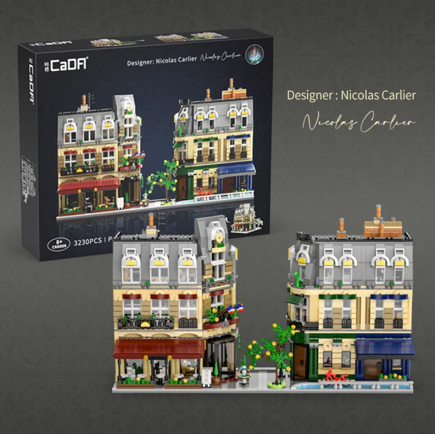 3230 stks Cada City Parijs Restaurant & Huis Architectuur Bouwstenen Set Franse Appartement Cijfers Bricks Speelgoed voor Kinderen Gift
