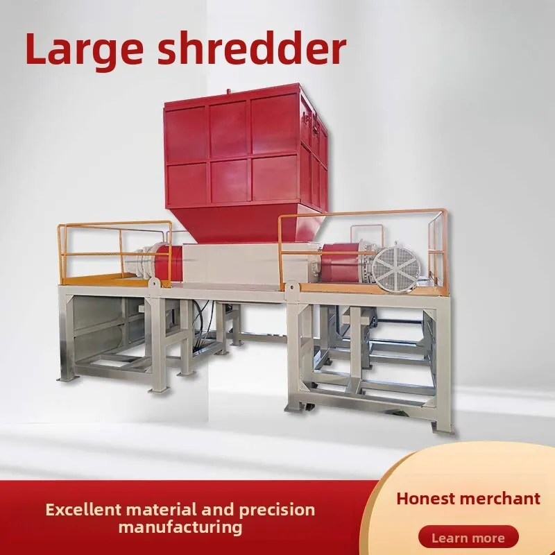 

Large Shredder Single And Double Shaft Industrial Metal Rubber Plastic Wood Oil Drum Crusher Heavy Duty Pulverizer
