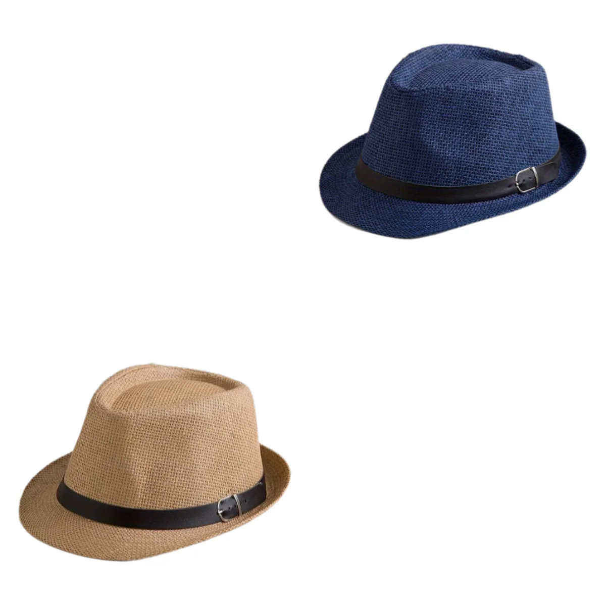 

Solid Color Sunshade Hat Simple Art Leather Edge Decoration Beach Hat Versatile Breathable Outdoor Hiking Travel Bowler Hat