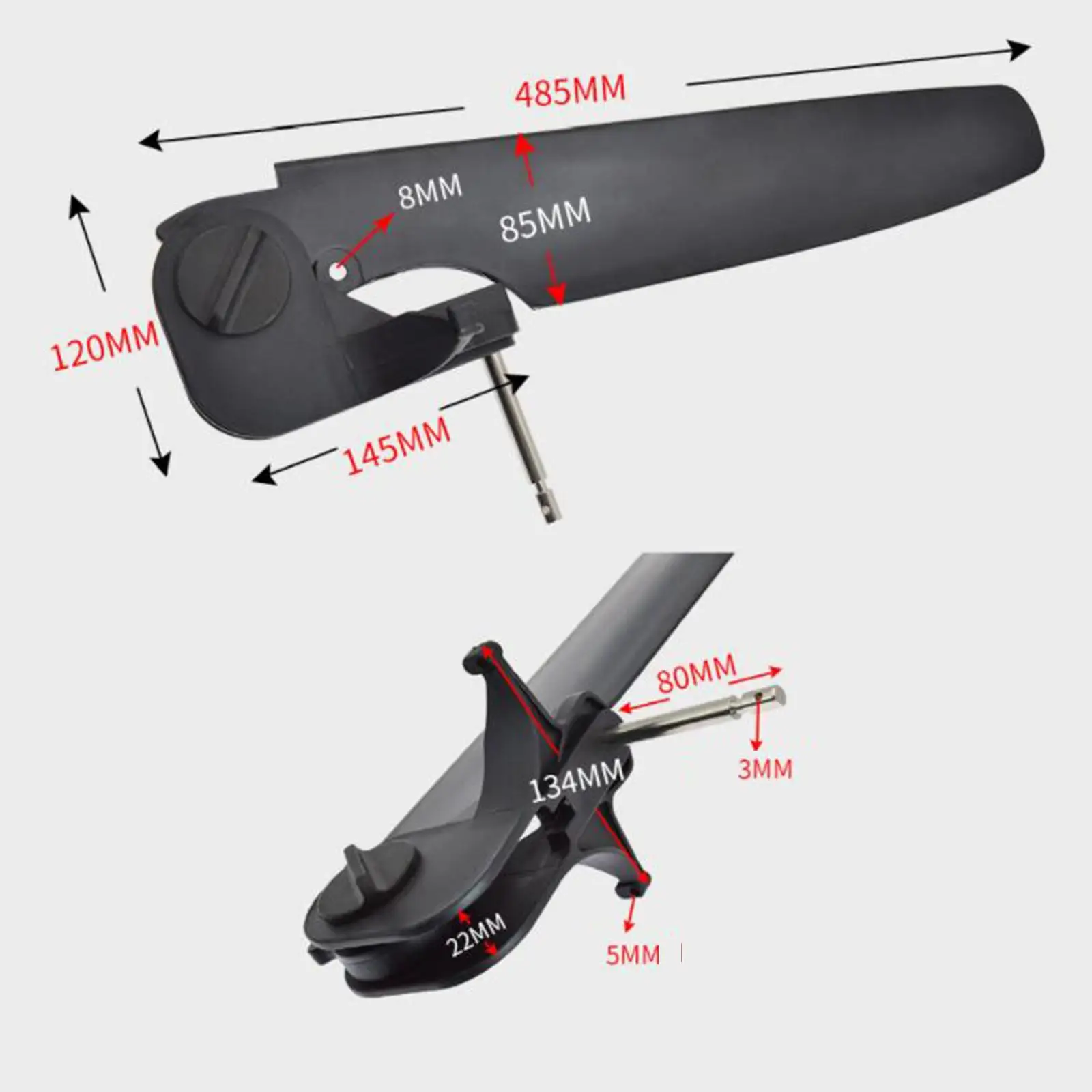 قارب كاياك الدفة التحكم في القدمين التبديل الاتجاه Accessroy شفرة نظام التوجيه الأسود لزورق الذيل المائية قارب صيد البحر #6