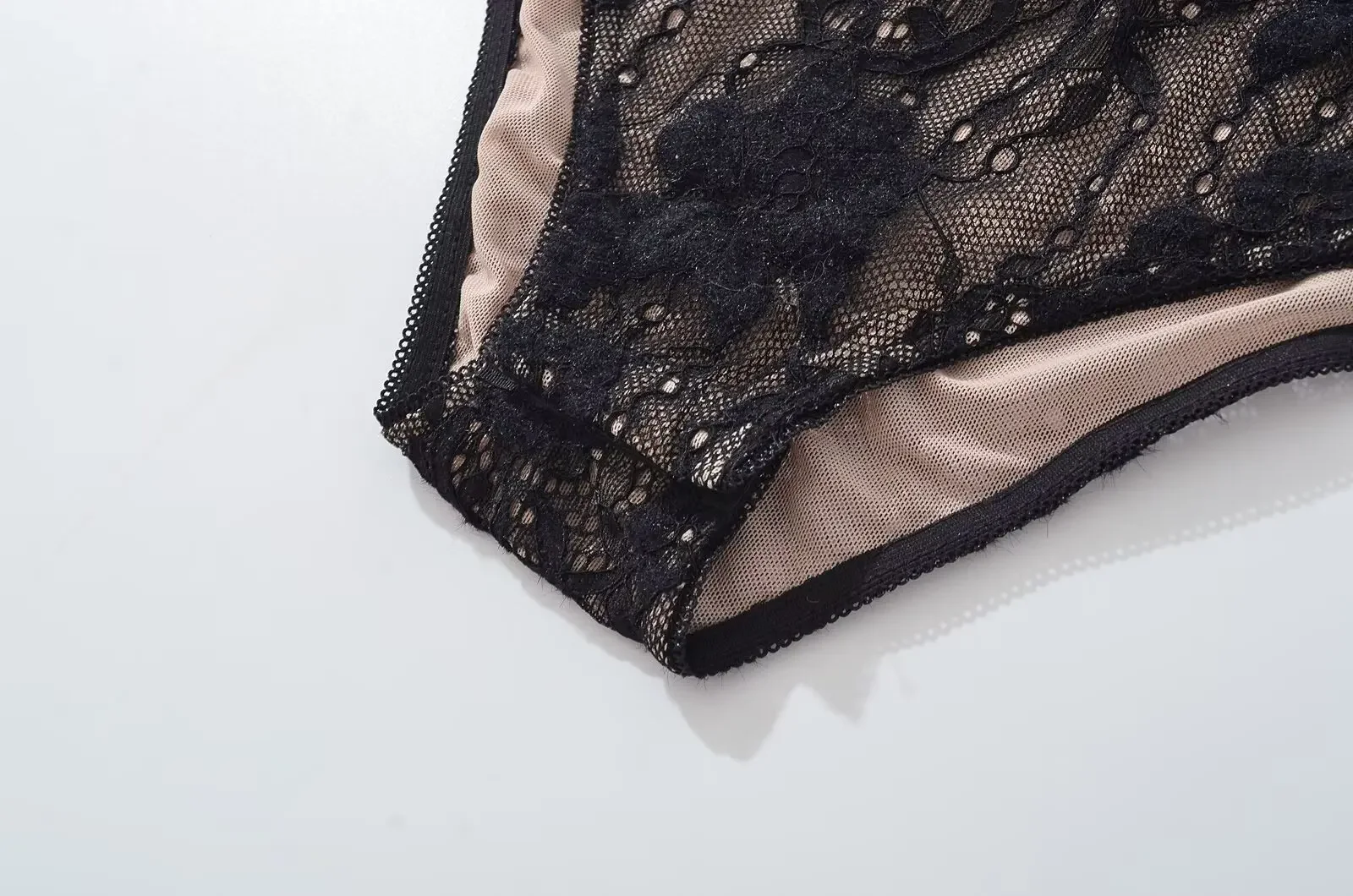 Sexy, durchsichtiger Spitzen-Bodysuit mit Futter, rückenfreier Spaghetti-Träger-Body, eng anliegender, kurzer Jumpsuit, figurbetonte Romper- und Playsuit-Modelle für Damen. – Detail 28