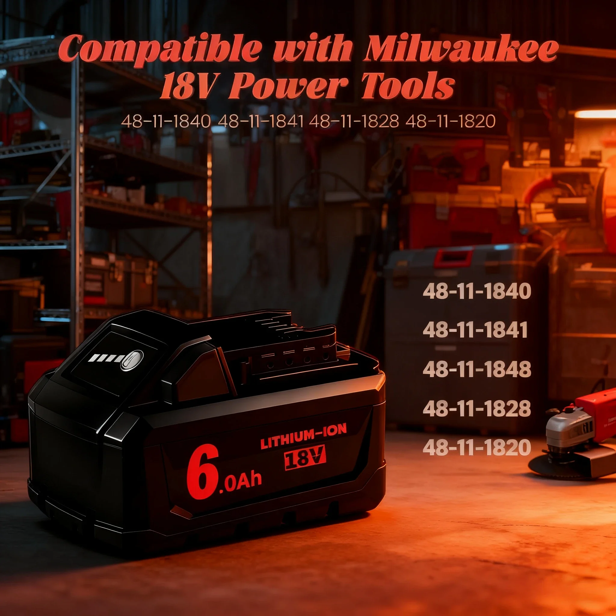 Originální baterie pro Milwaukee M18 6000mAh, nabíječka, BR, XC, 18V, 12000mAh M18B5, 48-11-1860, vestavěná baterie 21700 - náhled 4