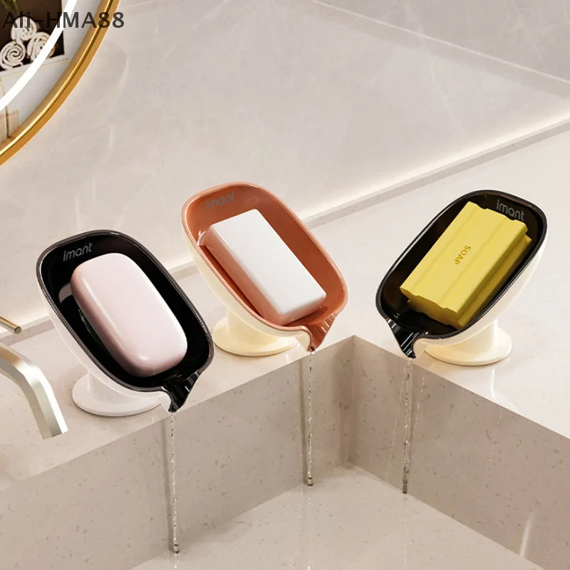 

2025 1Pc New Bathroom plastic Punching Free Soap Dish With Drain Household Soap Container Soap Holder Bathroom Supplies