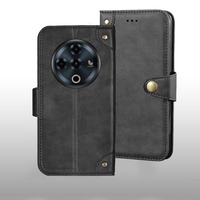 For Doogee Fire 6 Power case Metal Buckle retro Leather Back Case Cover Phone Accessories