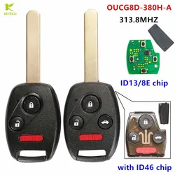 Chip a distanza di chiave 313.8MHz ID46/ID13/8E della sostituzione di KEYECU per la OUCG8D-380H-A adatta dell'odissea Ridgeline dell'elemento di accordo di Honda CR-V