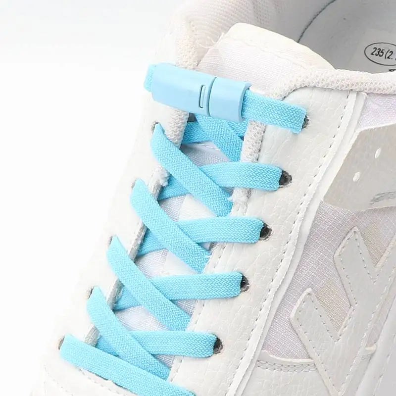 Magnetic Lock Shoe laces without ties Kids Adult Cotton Elastic Laces Sneakers Flat Thick No Tie Shoelaces for Shoes Accessories