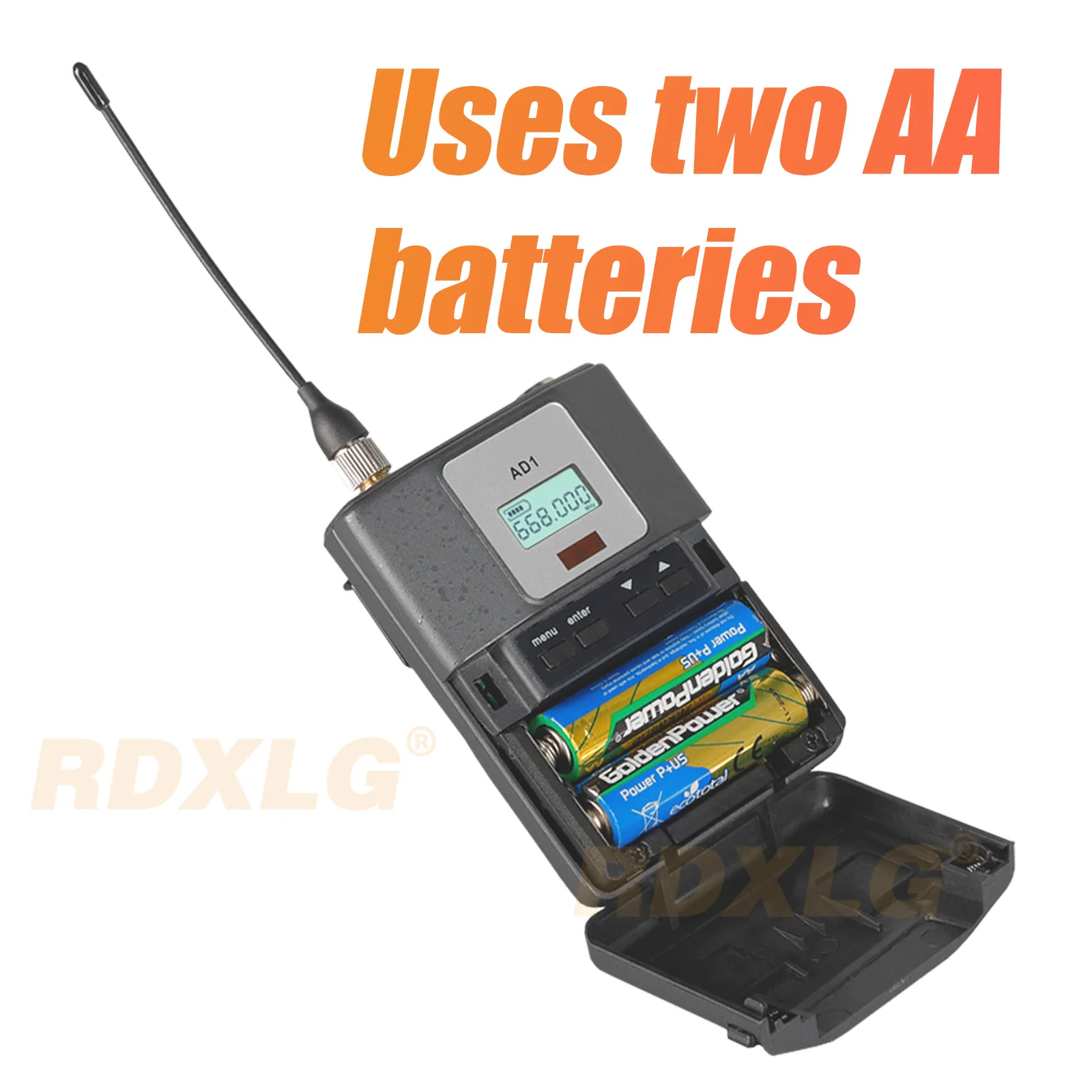 AD4D/AD1 WA304 Instrument Cables Professional Dual Channel Guitar Bass Wireless System Metal Transmitter And Receiver ,For Band image 2