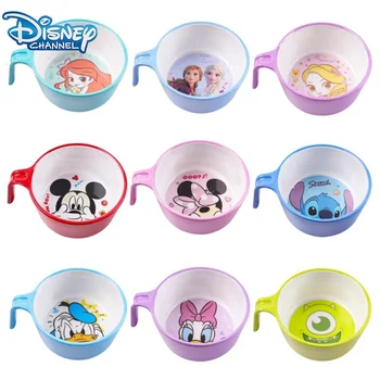 디즈니 스티치 멜라민 그릇 만화 미키 미니 마우스 식기, 손잡이가 있는 어린이 수프 그릇, 데이지 도널드 덕 파티 선물