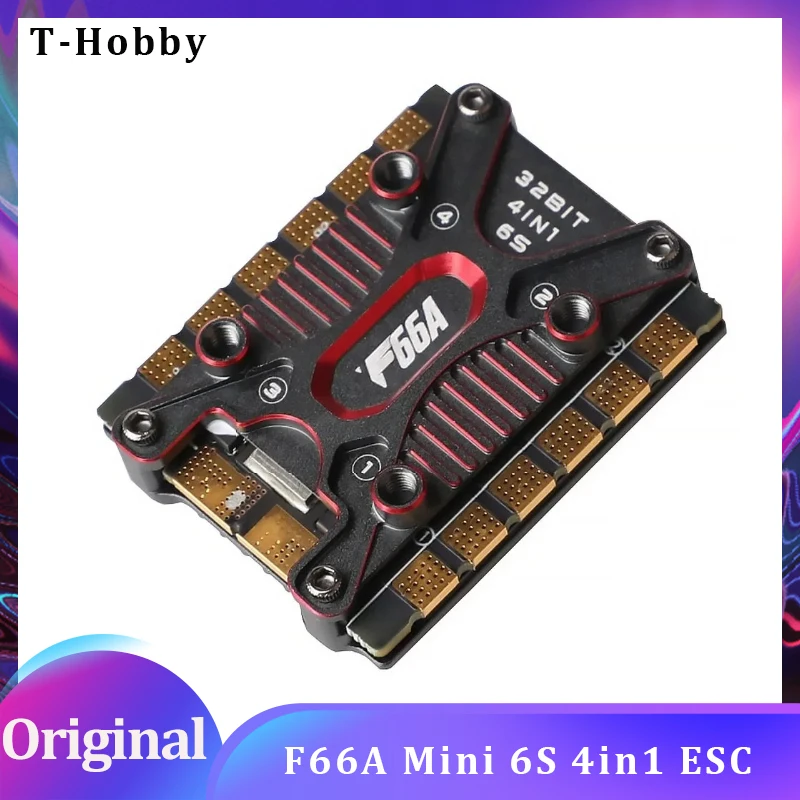 

T-HOBBY F66A Mini 66A 4in1 20X20mm 4-6S Brushless Racing ESC for F7 Mini Stack F60PROV FPV Freestyle Drones DIY Parts