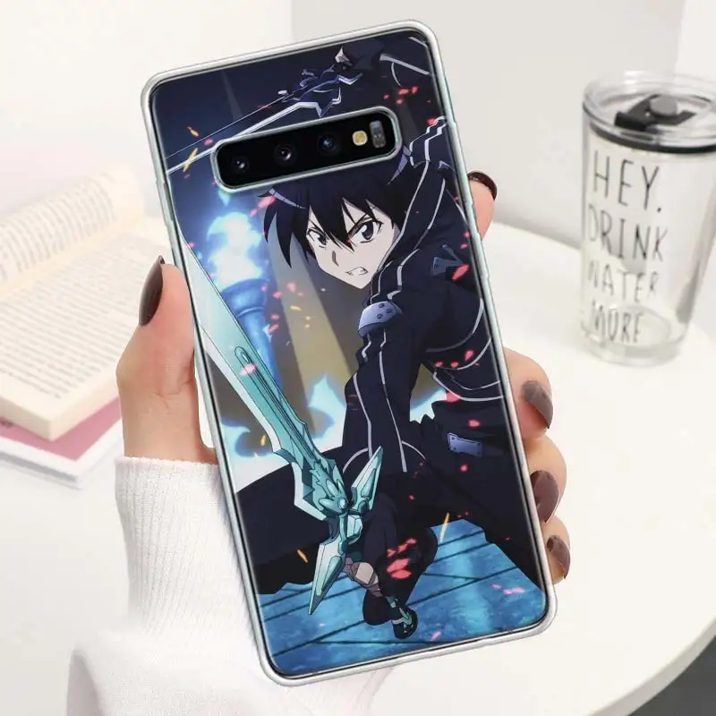 Sword Art Online Kirito Asuna Coque Phone Case For Samsung Galaxy S24 S23 Ultra S22 S21 S20 FE S10 Plus S10E S9 S8 + Lite Soft