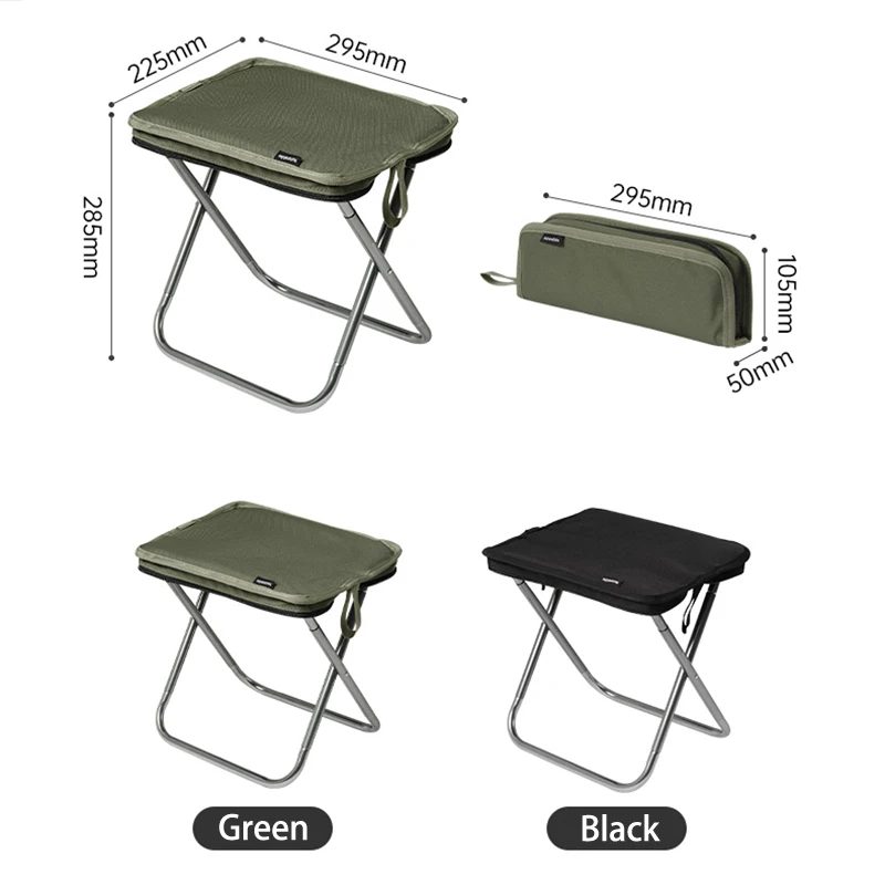 Naturehike Compact Folding Stool 7075 Aluminum Alloy Outdoor Portable Barbecue Fishing Collapsible Chair Camping Hiking Stool