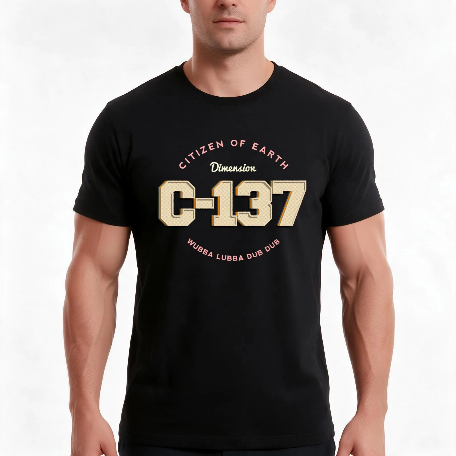 Citizen of Earth C-137 Felt Style T-Shirt Summer Casual Cotton Tee Oversized Streetwear Tops Vintage Graphic Print