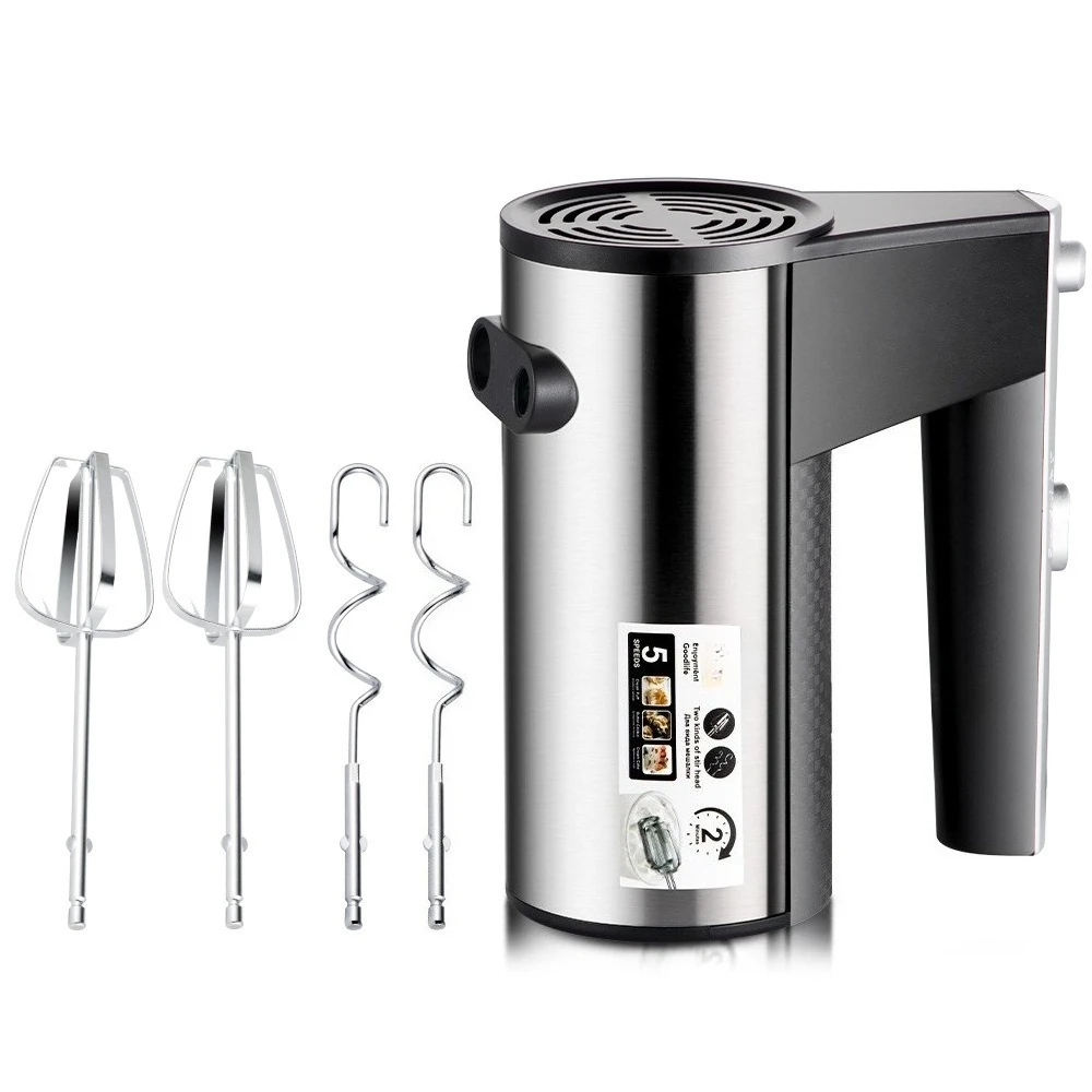 Cross-border European Standard Household Stainless Steel Egg Beater Electric Baking Cake Cream Beater Handheld Mixer