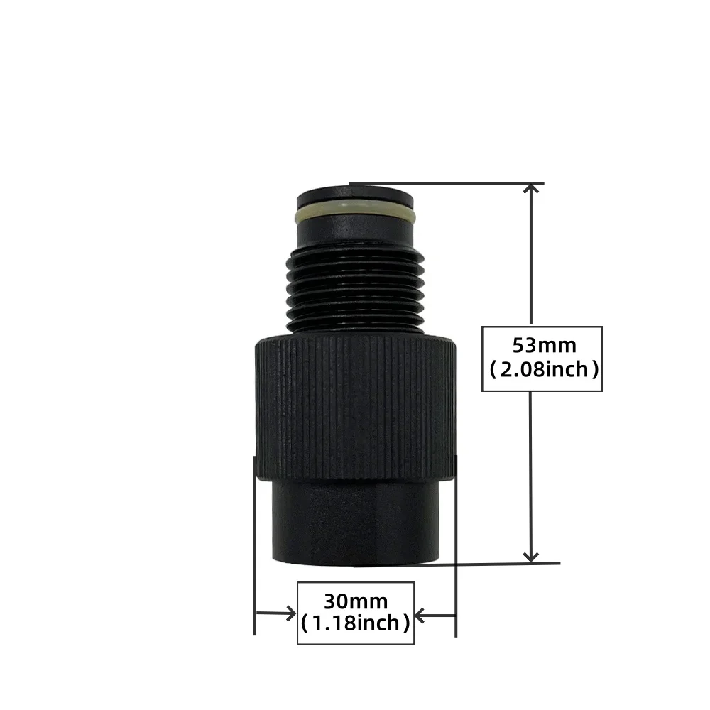 HPA Tank Regulator Valve ON/OFF ASA Adapter G1/2-14 Thread Saver,Black Adaptor CO2/Compressed Air Pin Valve Depressor Adapter