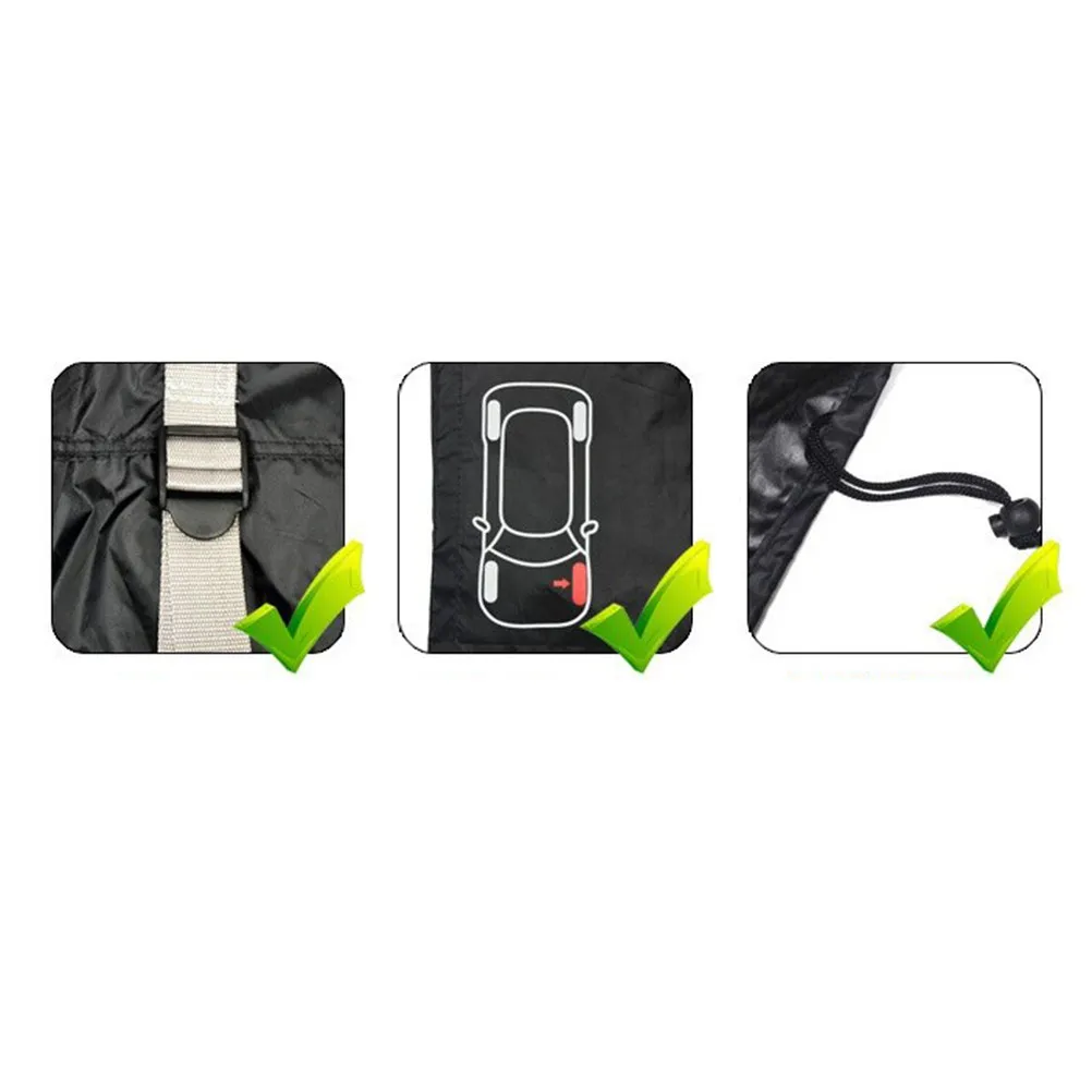 4Pcs Car Tire Protection Cover Black Polyester Adjustable Elastic Band Large Diameter Universal Spare Tire Storage Bag Snow Dust