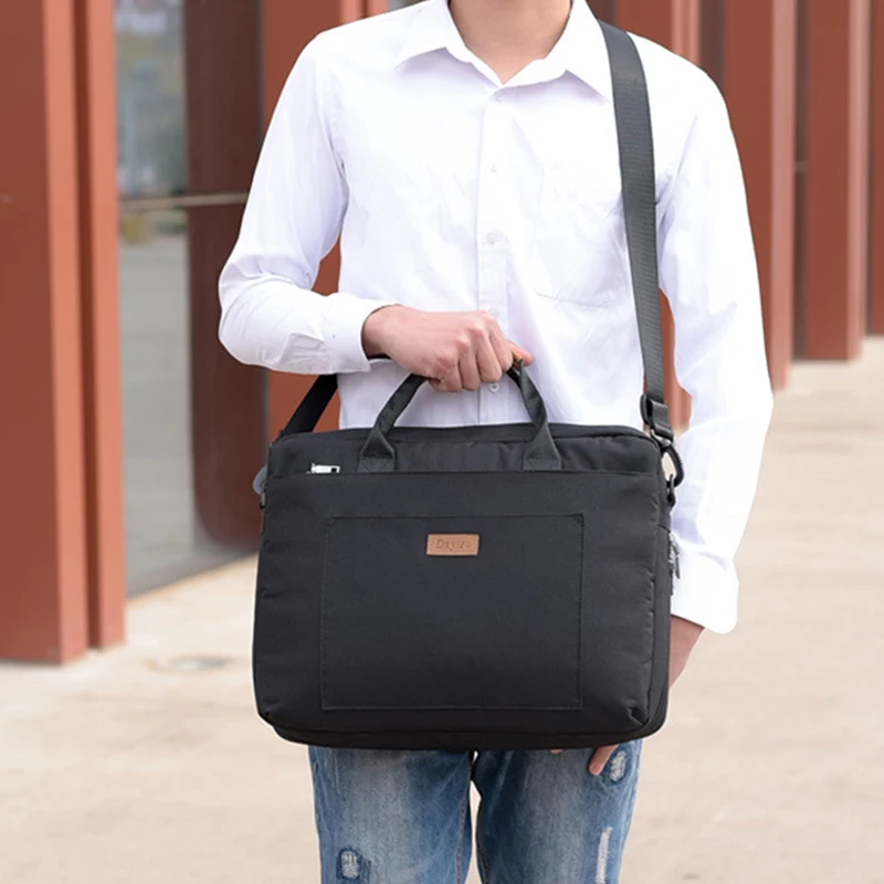16in Laptop Bag 2cm Expandable Computer Bag Travel Business Briefcase Handbag Large Outdoor Messenger Notebook Slanting Satchel