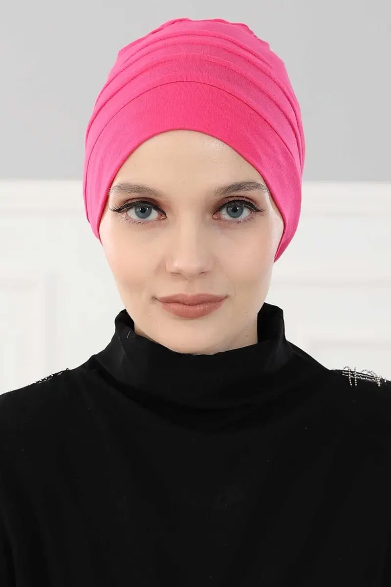 Baskenmütze Modell hijab Knochen fuchsia