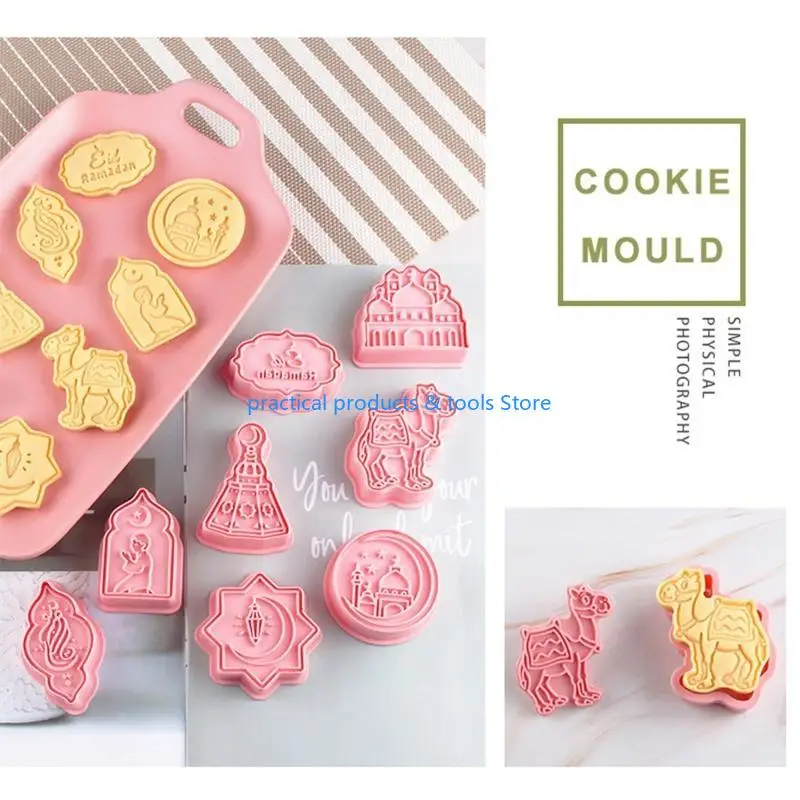 77jb 8 peças moldes biscoito plástico moldes corte diy assado cortadores biscoitos moldes cozimento acessórios o