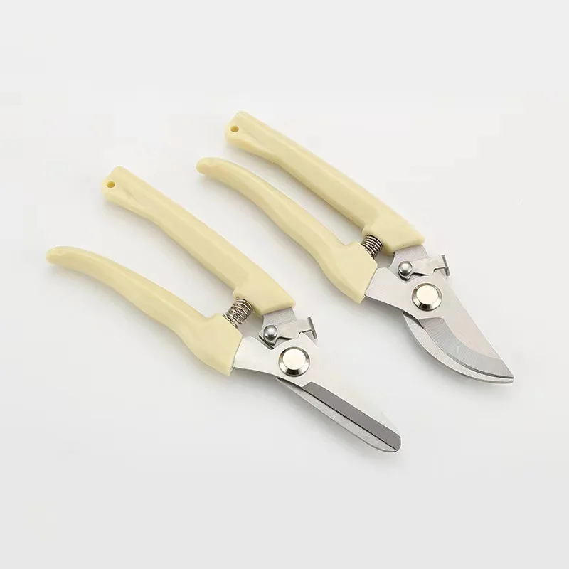 Heavy Duty Anti-slip Garden Pruning Shears Spring Loaded Fruit Tree Grafting Scissors Gardening Maintenance Cutting Hand Tools