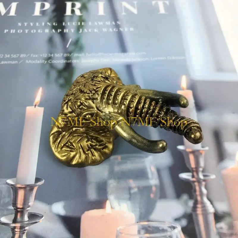 

N7MF Diy Слон настенный кулон украшения рабочего стола украшения эпоксидная силиконовая форма