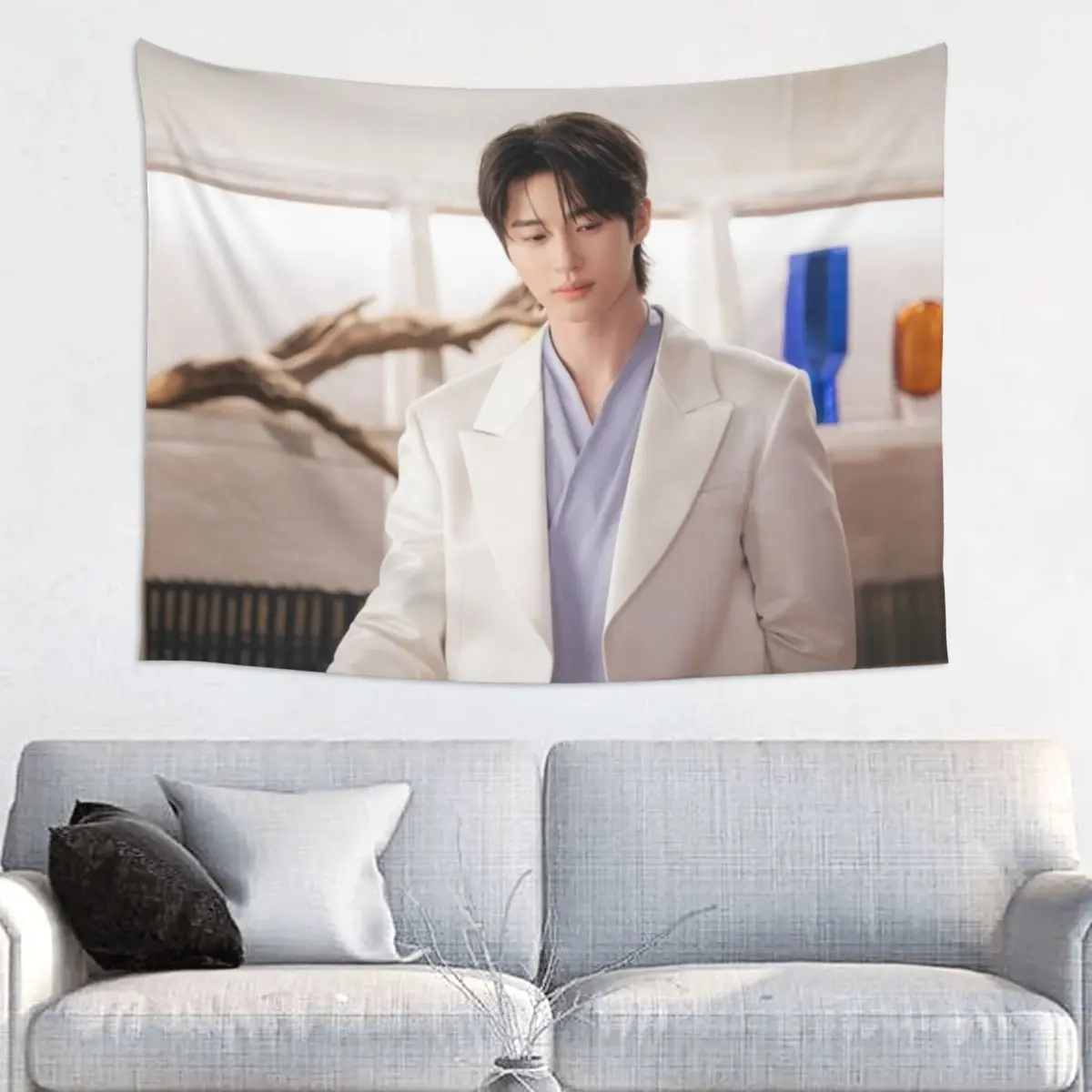 변우석 Byeon Woo-seok Magazine Cover Korean TV Perfect Crown Drama Stills Background Hanging Cloth Home Wall Decor Art Tapestry